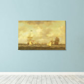 イギリス船来がいかりに向かって新鮮な風( キャンバスプリント (インサイチュ (ウッドフロア))
