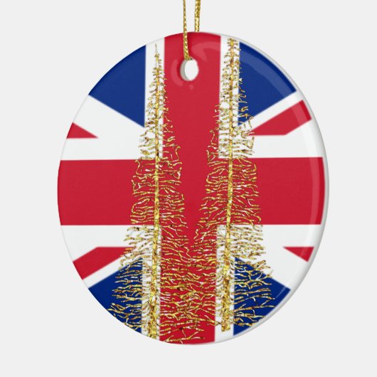 イギリス英国国旗のクリスマスオーナメント セラミックオーナメント (左)