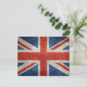 イギリス英国連合ジャック国旗のレトロなスタイルはがき ポストカード (スタンド正面)
