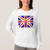 イギリス英国連合ジャック・テーマ動揺して Tシャツ (正面)