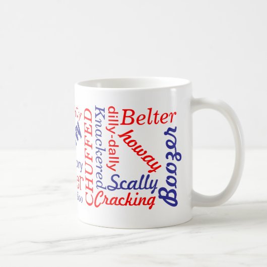 イギリス英語のスラング コーヒーマグカップ (右)