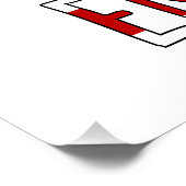 イギリス英語旗 黒 パーソナライゼーション ポスター (コーナー)