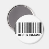 イギリス製のバーコード マグネット (正面/裏面)