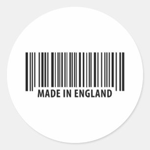 イギリス製のバーコード ラウンドシール