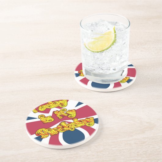 イギリス誕生日ギフトアートプリント コースター (側面)