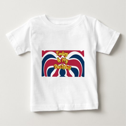 イギリス誕生日ギフトアートプリント ベビーTシャツ (正面)