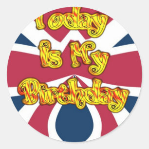 イギリス誕生日ギフトアートプリント ラウンドシール