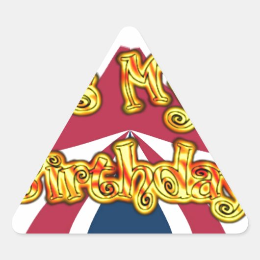 イギリス誕生日ギフトアートプリント 三角形シール (正面)