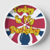 イギリス誕生日ギフトアートプリント 壁時計 (正面)