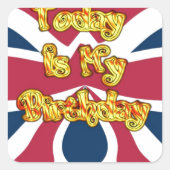 イギリス誕生日プレゼントアートプリント スクエアシール (正面)