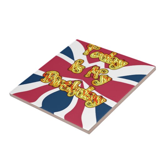 イギリス誕生日プレゼントアートプリント タイル (側面)