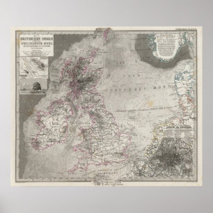 イギリス諸島および周囲の海 ポスター