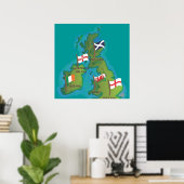 イギリス諸島とアイルランド ポスター (ホームオフィス)