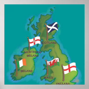 イギリス諸島とアイルランド ポスター