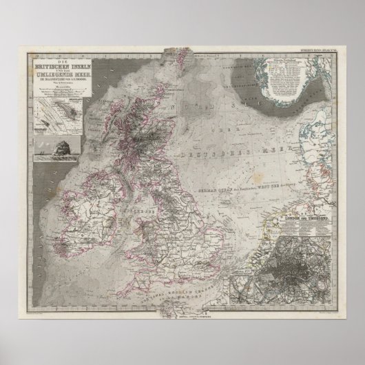 イギリス諸島と周辺海 ポスター (正面)
