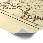 イギリス諸島のアウトライン地図 ポスター (角)