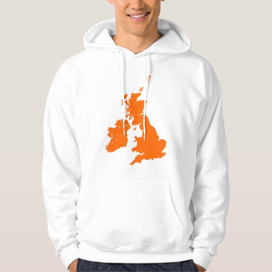 イギリス諸島のオレンジ パーカ (正面)