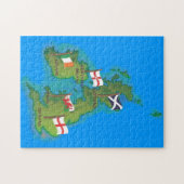 イギリス諸島のカートゥーンマップ ジグソーパズル (横)