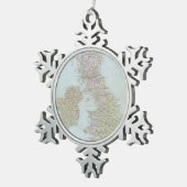 イギリス諸島の主な公道 スノーフレークピューターオーナメント (右)