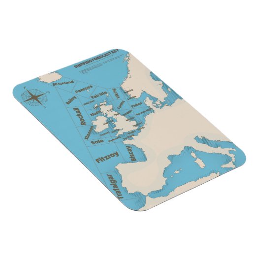 イギリス諸島の出荷予測（カラー） マグネット (右側)