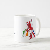 イギリス諸島の地図と国旗のコーヒーマグ コーヒーマグカップ (正面右)