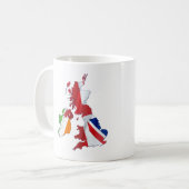 イギリス諸島の地図と国旗のコーヒーマグ コーヒーマグカップ (正面左)
