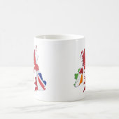 イギリス諸島の地図と国旗のコーヒーマグ コーヒーマグカップ (中央)
