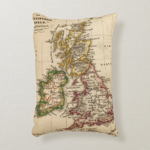 イギリス諸島の地図 アクセントクッション