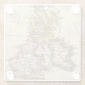 イギリス諸島の地図 ガラスコースター (裏面)