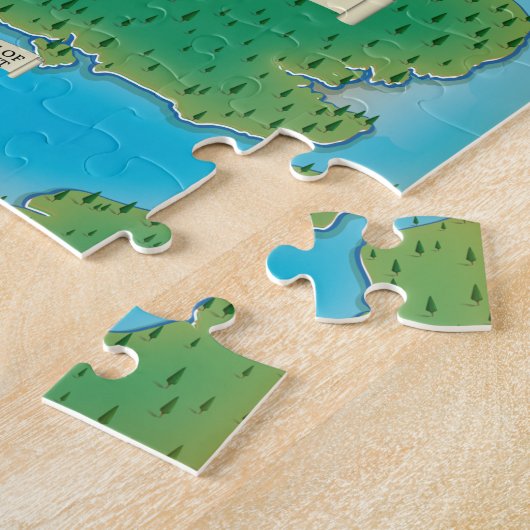 イギリス諸島の地図 ジグソーパズル (側面)