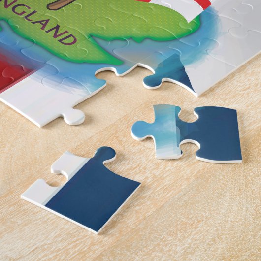 イギリス諸島の地図 ジグソーパズル (側面)
