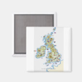 イギリス諸島の地図 マグネット (正面/裏面)