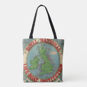 イギリス諸島の地図-救命ボートの図表 トートバッグ (裏面)