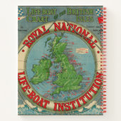 イギリス諸島の地図 – 救命艇チャート ノートブック (裏面)