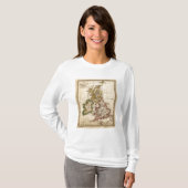 イギリス諸島の地図 Tシャツ (正面フル)