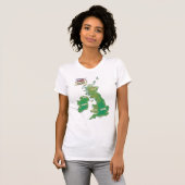 イギリス諸島の地図 Tシャツ (正面フル)