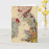 イギリス諸島の地質図 カード (黄色い花)