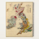 イギリス諸島の地質図 プランナー手帳 (裏面)