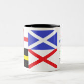 イギリス諸島の守護聖人はマグを交差させます ツートーンマグカップ (中央)
