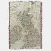 イギリス諸島の完全な地図 スローブランケット (正面縦)