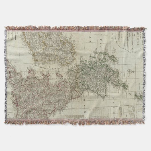 イギリス諸島の完全な地図 スローブランケット (正面)