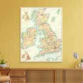 イギリス諸島の政治地図 キャンバスプリント (インサイチュ (リビング))