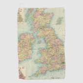 イギリス諸島の政治地図 ゴルフタオル (正面)