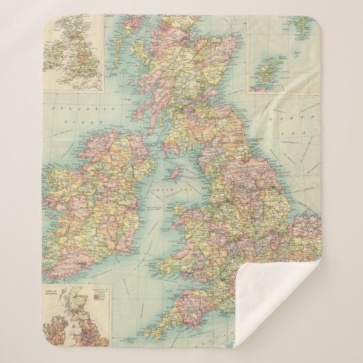 イギリス諸島の政治地図 シェルパブランケット (正面)