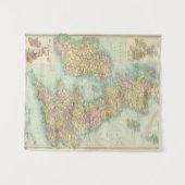 イギリス諸島の政治地図 タペストリー (正面(横))