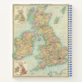 イギリス諸島の政治地図 ノートブック (裏面)