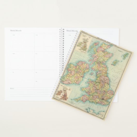 イギリス諸島の政治地図 プランナー手帳 (ディスプレー)