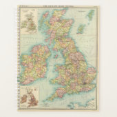 イギリス諸島の政治地図 プランナー手帳 (正面)