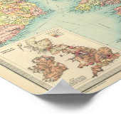 イギリス諸島の政治地図 ポスター (角)