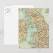 イギリス諸島の政治地図 ポストカード (正面/裏面)